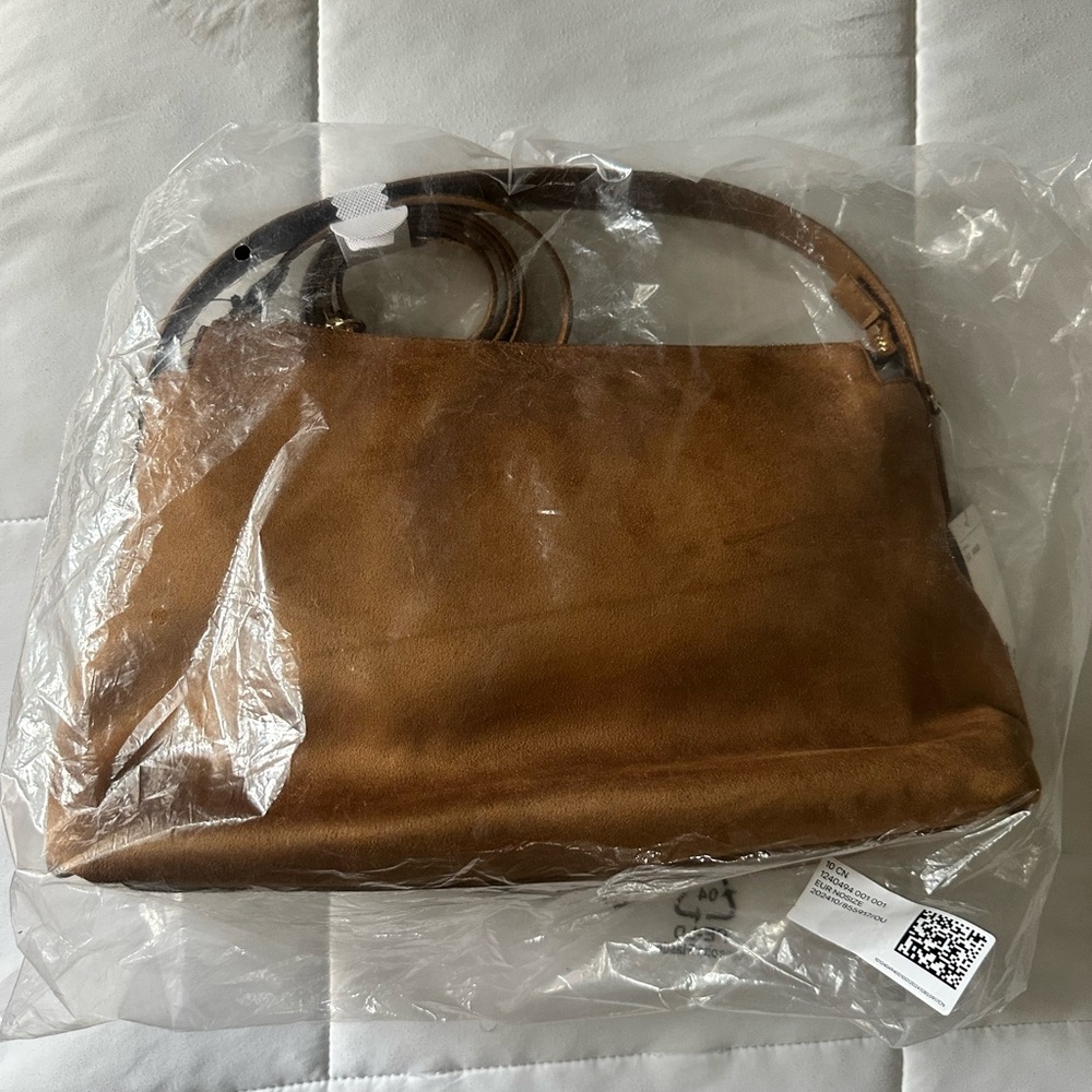 Brown Suede Handbag